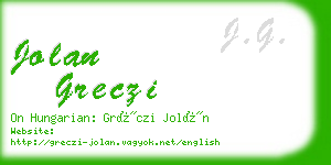 jolan greczi business card